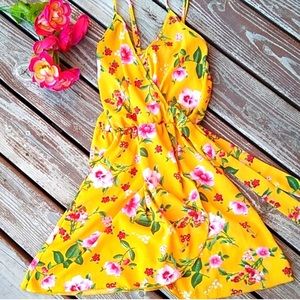 See You Monday L.A. Golden Floral Dress